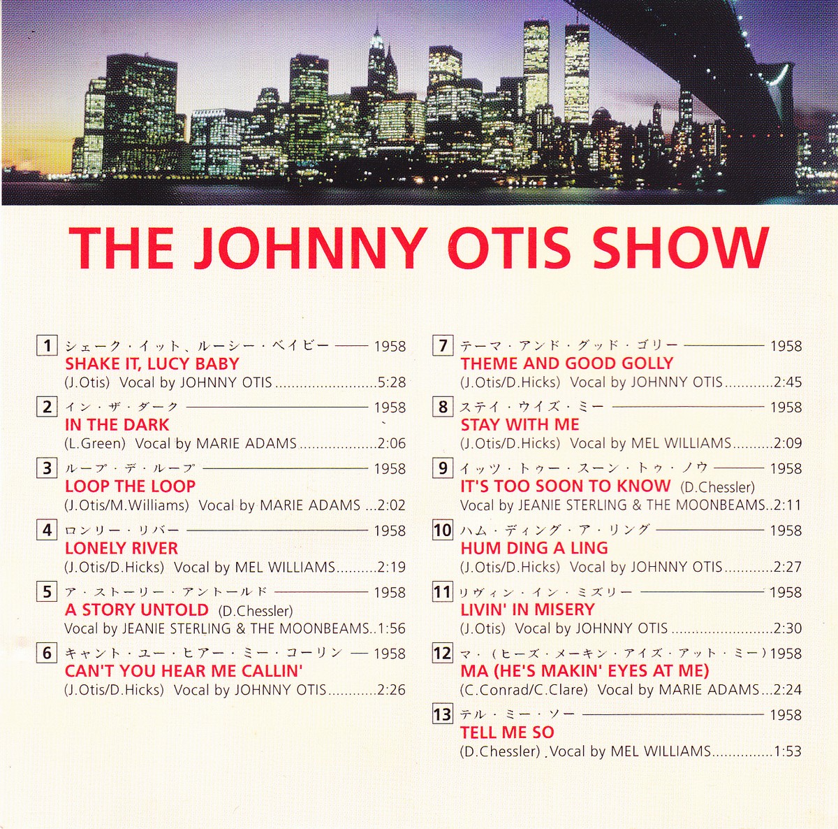 The Johnny Otis Show - South Bay 940 - Japanese Import - CD