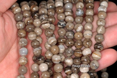 10MM SILVER LEAF JASPER GEMSTONE ROUND 10MM LOOSE BEADS 16