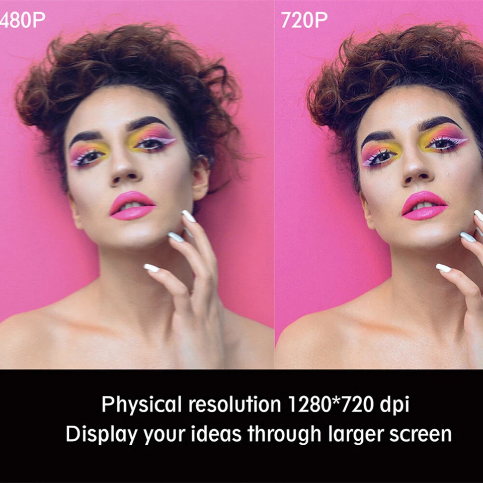 Mini LED Projector WIFI Android Bluetooth Home Theater Multimedia - Image 4 of 4