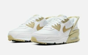 Nike Air Max 90 FlyEase (GS) White/Metallic Gold-White New Big Kids Size 5Y  194272210035 | eBay