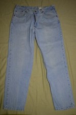 Vintage EDDIE BAUER MEN'S JEANS 36x32 Tagged 38x32 Made in USA Stiff Fabric