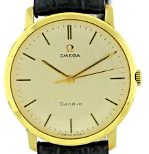 585/14k Gold, Omega Genéve, Vintage- Herrenuhr, Ref. 131.021, Kal. 601, aus 1968
