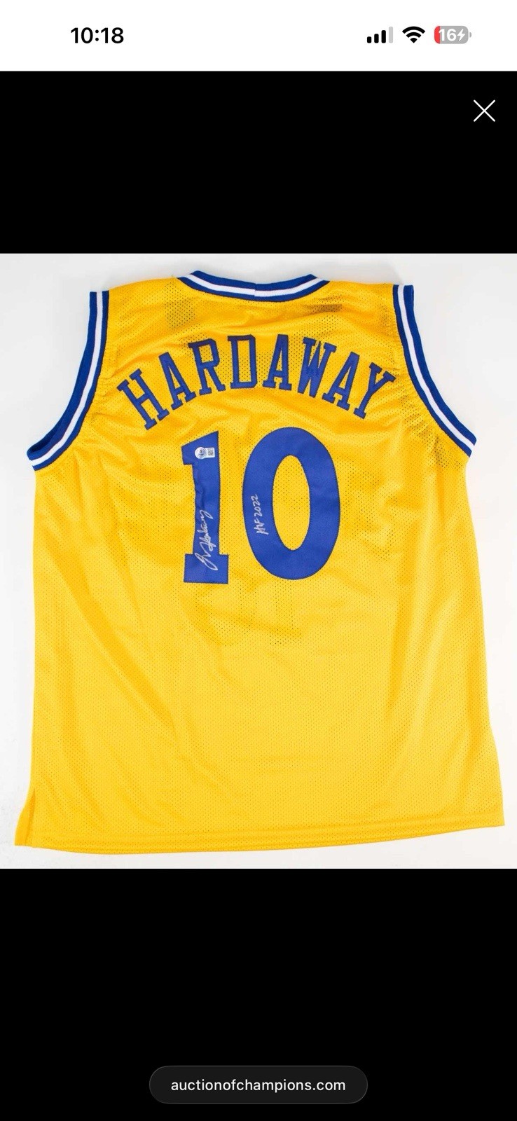 Tim Hardaway Signed Autographed Custom HOF 2022 Jersey Beckett Auth.- New York