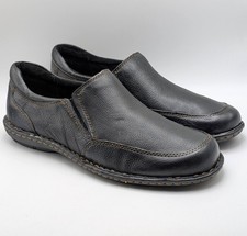 B.O.C. Born Concept Black Leather Clogs Shoes Mules Womens Size 8 / 39 Slip On