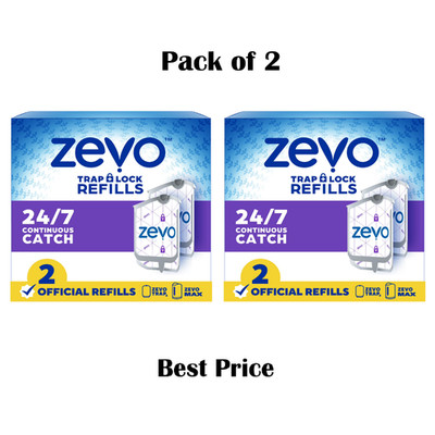 Zevo Flying Insect Trap Refill: 2 Indoor Light Trap Refill (4 Refill Cartridges)