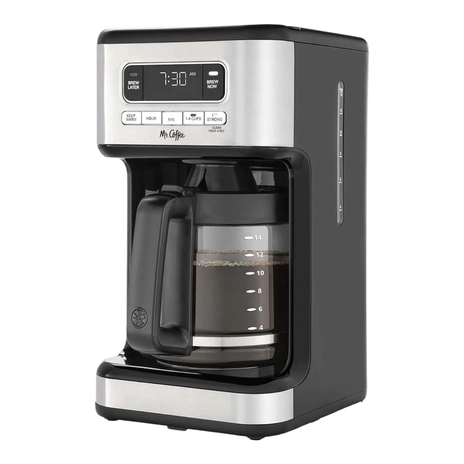Mr. Coffee 14 Cup Programmable Coffee Maker Stainless Steel New Open Box READ