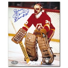 Dan Bouchard Atlanta Flames ACTION Autographed 8x10