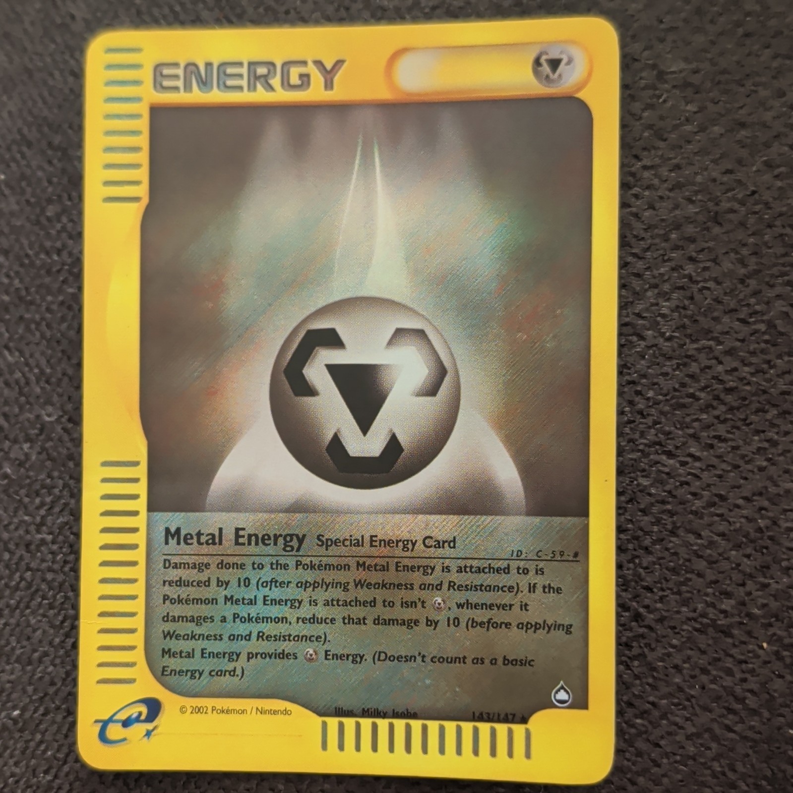 Nintendo Pokémon TCG Aquapolis Metal Energy 143/147 Reverse Holo Rare EN 2002