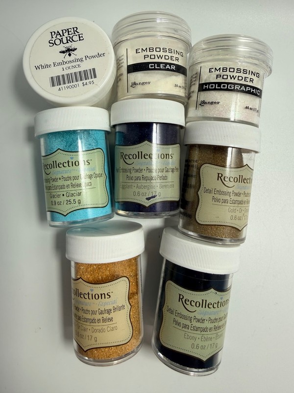 8 Embossing Powder PAPER SOURCE REFLECTIONS RANGER Barely Used