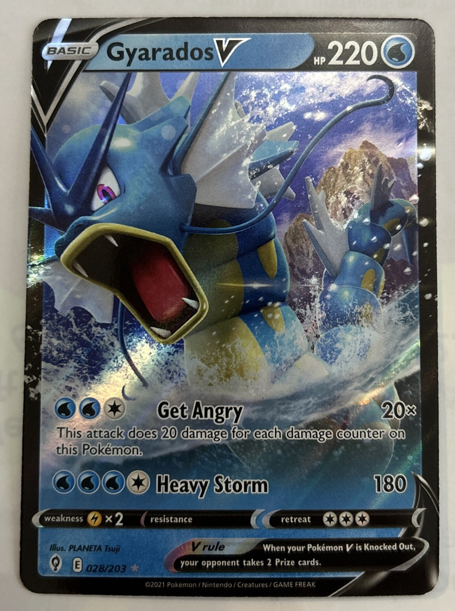 Gyarados V 028/203 Swsh07: Evolving Skies Holo NM/M Pokémon TCG