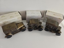 Vintage Banthrico Metal Car Coin Banks Boxed Lot of 3 1908 1910 1924 Antique