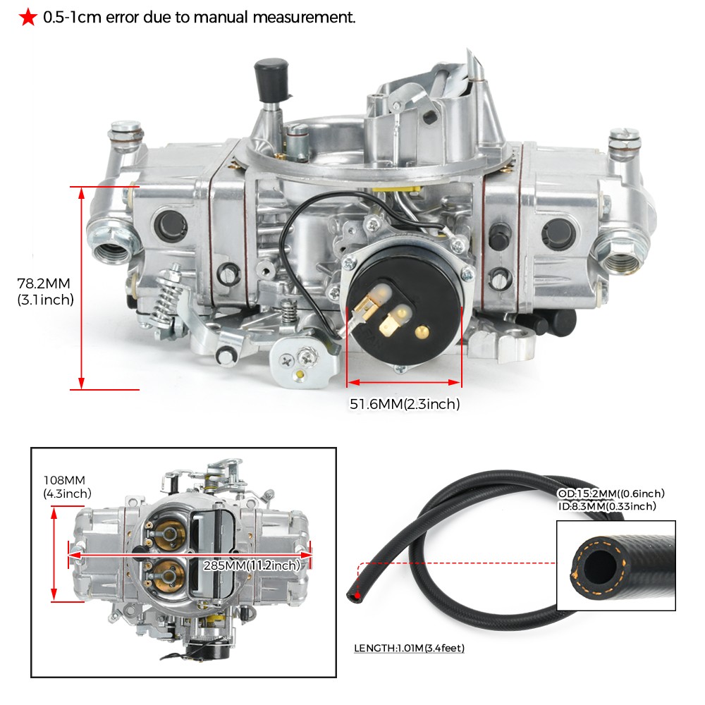Brawler 650 CFM Double-Pumper 4 Barrel Carb E-Choke For 4150