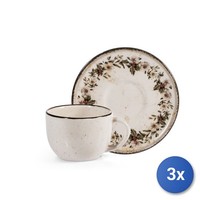 3X H&h Paket 4 Cups Caffè Mit Gericht Girlande Dekoriert Form Cc