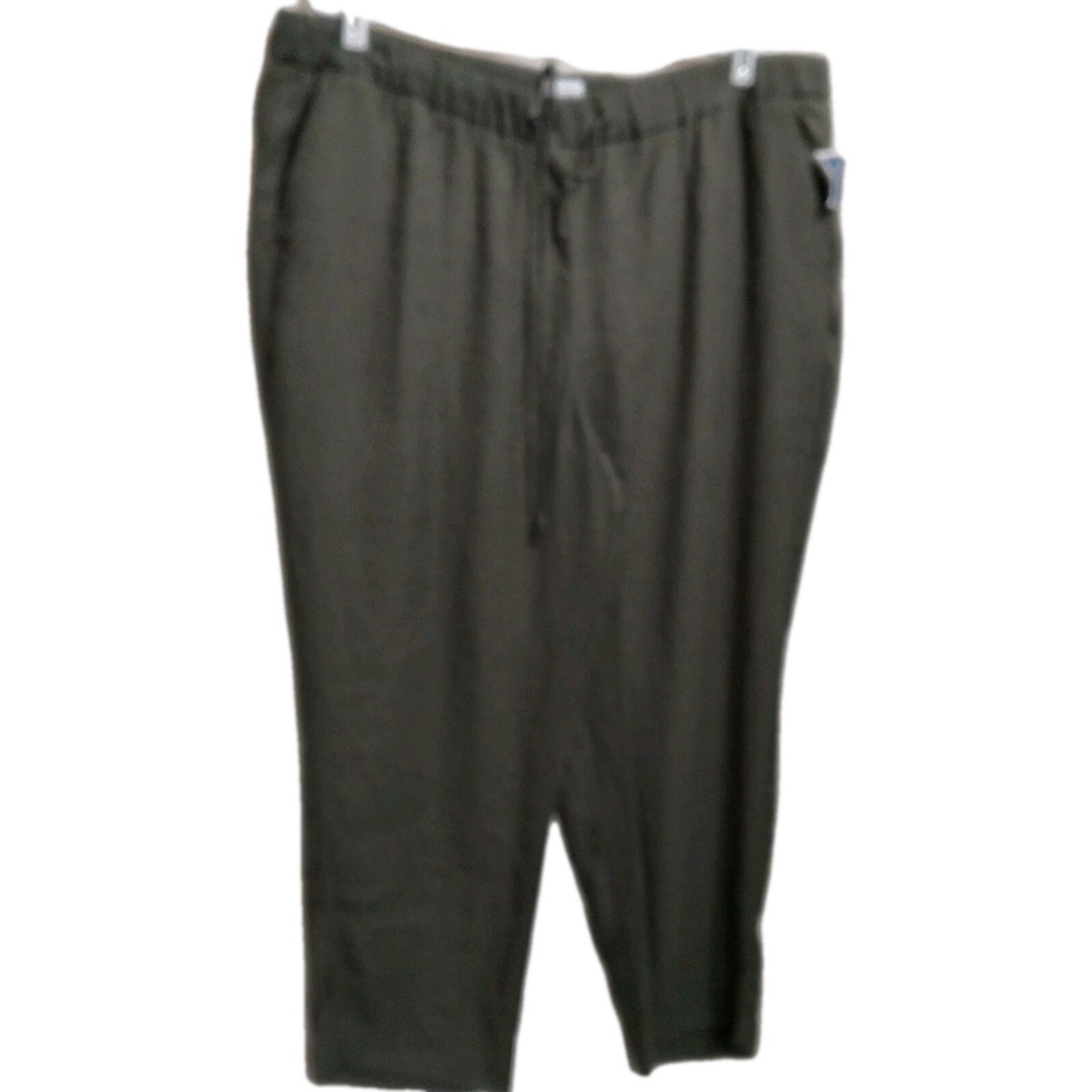 Nicole Miller Green Drawstring Pants Women's Size 18W New With