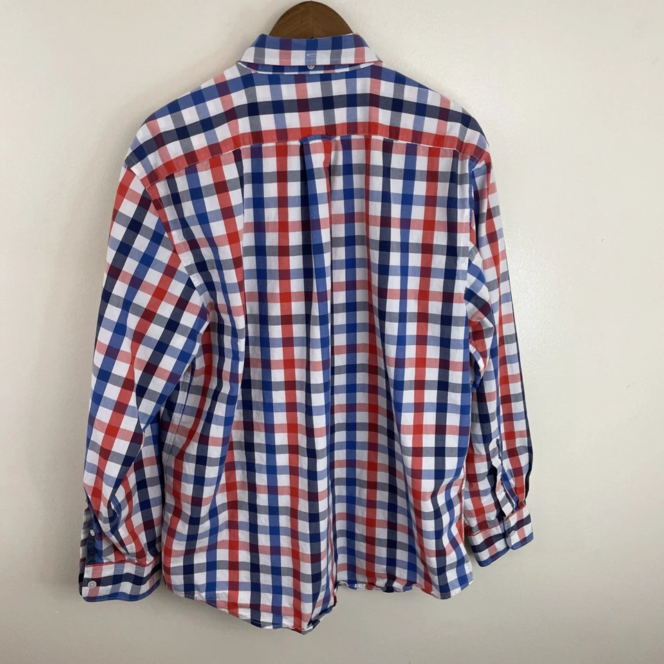 IZOD Shirt Mens Large Multicolor Plaid Long Sleeve Button Down 100% Cotton - Image 2 of 4