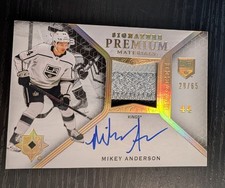 2020-21 Ultimate Mikey Anderson Signature Premium Materials RC AUTO /65##READ##