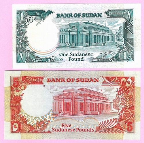 Sudan 1-5 sterline P 39-45 1987-91 UNC (TK 19 421) - Foto 2 di 2