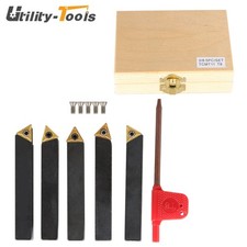5 Pack 3/8" Indexable Carbide Insert Turning Tooling Bit Holder For Lathe US