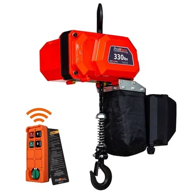 PROWINCH 330 lb 110~120V 1 Speed Mini Electric Chain Hoist 10 ft. Chain H1 Duty Wireless