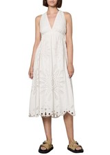 Farm Rio Womens Richelieu Sleeveless Maxi Dress X-Small Off White - NWT $325