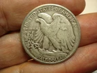 USA  SILVER WALKING LIBERTY  50  CENTS   1947 D
