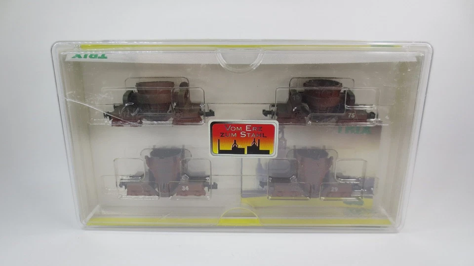 Minitrix 15180 Roheisenpfannenwagen-Set "Vom Erz zum Stahl" NEU & OVP CH23712