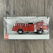Busch HO 1/87 LaFrance Red Pumper Fire Engine Truck #24 #46001 Enclosed