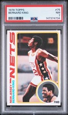 1978-79 BERNARD KING PSA 7 Topps #75 Card NM Rookie Certifica 147374734 NJ Nets. rookie card picture