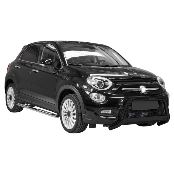 FrontbüGel FrontschutzbüGel FüR Fiat 500X 2014-2018 ø63Mm Stahl Schwarz Schutz-image