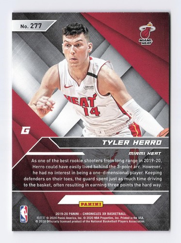 2019-20 Panini Chronicles XR Pink Rookie RC Tyler Herro #277 Miami Heat - Picture 2 of 2
