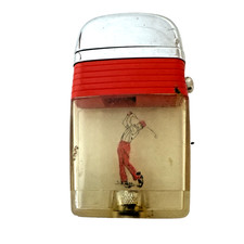 Vtg Scripto Vu  Lighter, 1950 s Golfer