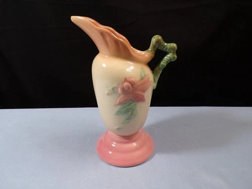 Hull Pottery Pink Woodland Small Pitcher Vase W3 - 5 1/2" INV2