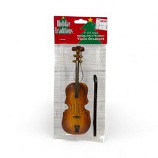 Vintage holiday traditions Violin Ornament 7 inches