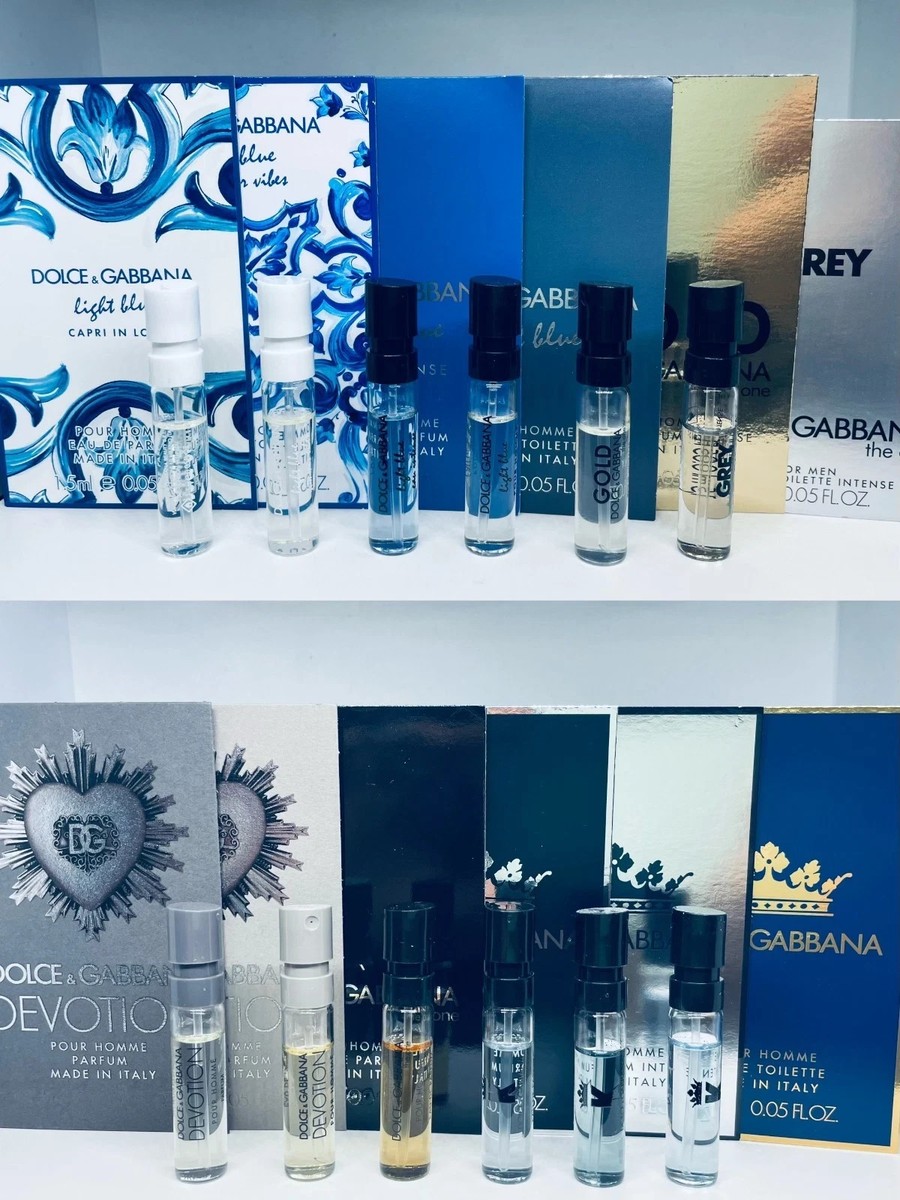 Dolce & Gabbana Perfume Collection For Men Sample Spray 12Pc Set