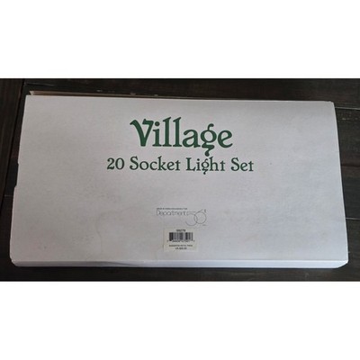 Department 56 Village 20 Socket Light Set Tested Working w/ Box dept 56