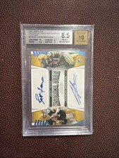 2021 Panini Absolute Brett Favre Charles Woodson Dual Auto Platinum 1/1 BGS 8.5