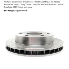 ACDelco Rotore Freno Anteriore Argento 18A258A GM 19241852 per Tahoe Yukon Escalade