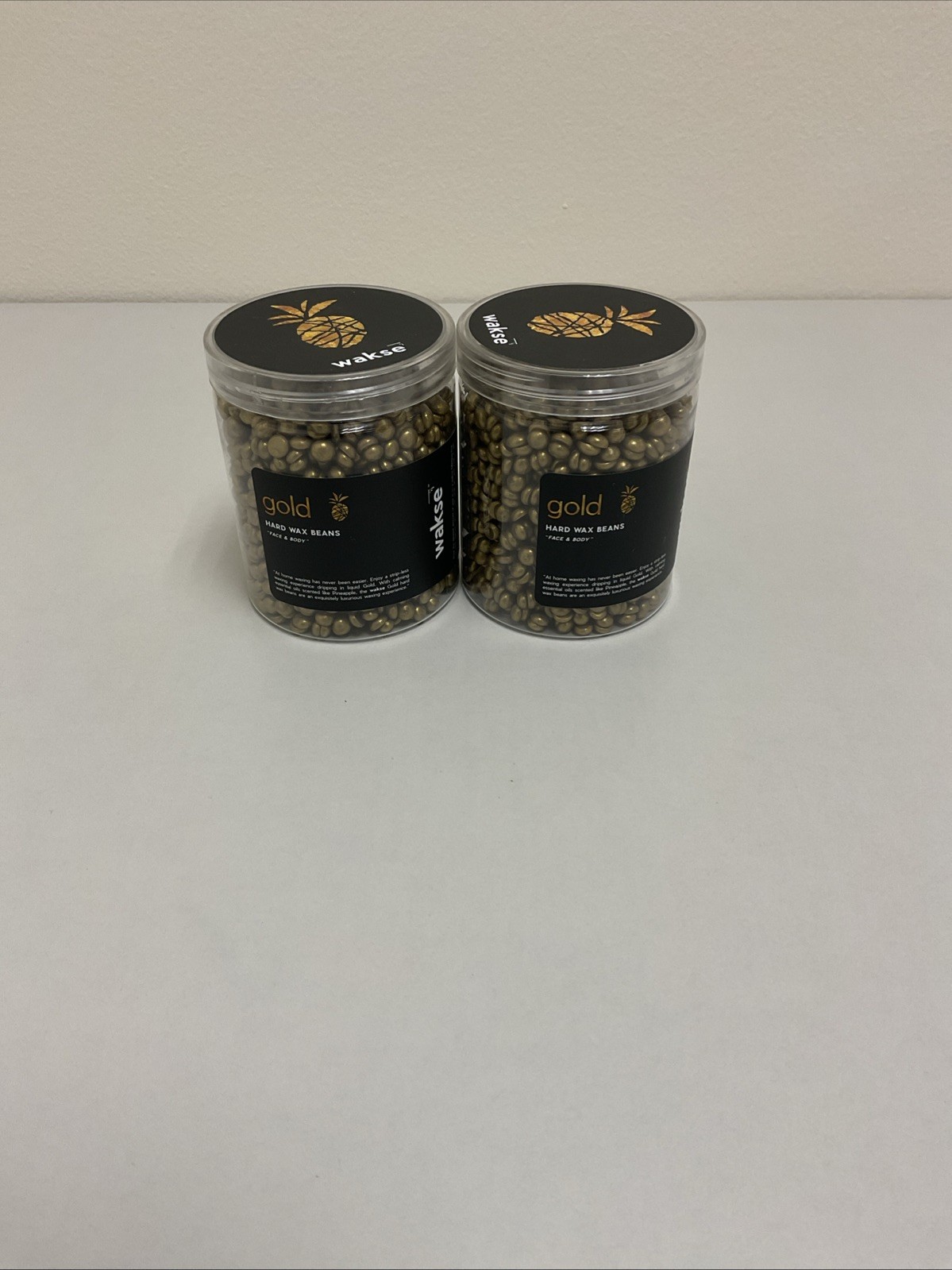 Wakse Gold Hard Wax Beans For Face & Body Lot Of 2 B42-69
