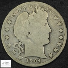 1904 O Barber Silver Half Dollar 50C