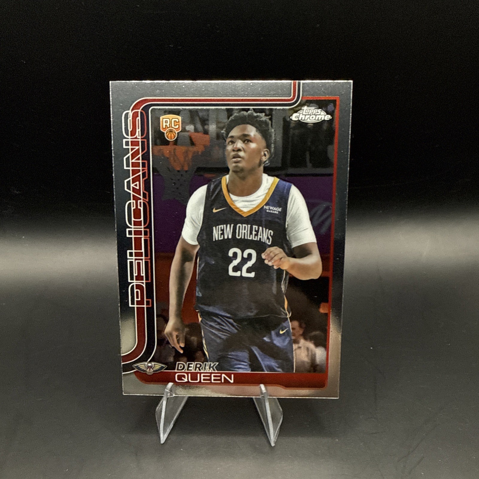 2025 Topps Chrome Derik Queen Base Rookie #263 Pelicans
