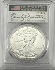 2024 (P) AMERICAN SILVER EAGLE STAR PRIVY PCGS MS70 FDOI DAMSTRA MASTER DESIGNER