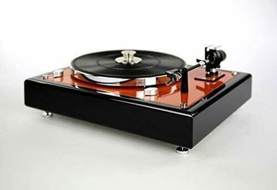 Restored Thorens TD166 Special Turntable Orange Metallic and Black