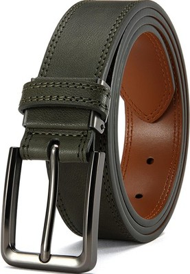 Men's Leather Belt - 1 3/8'' Genuine Cowhide Dress Belt for Work, with Quick-S...