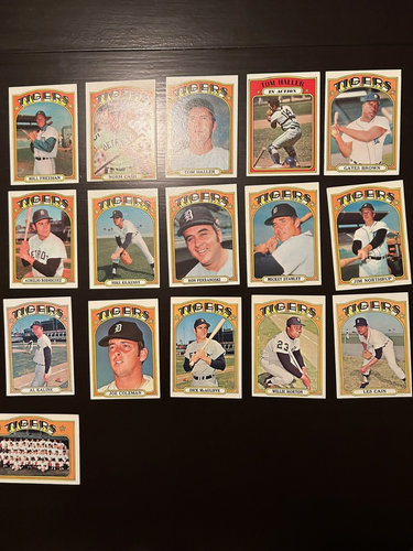 1972 Topps Baseball Detroit Tigers Team Set of 28 Cards Kaline LoLich Horton - Picture 3 of 3
