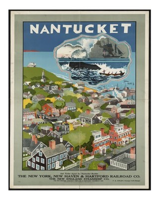 Nantucket Vintage Reiseplakat Wandkunst K�stenstadt Poster Wandkunst