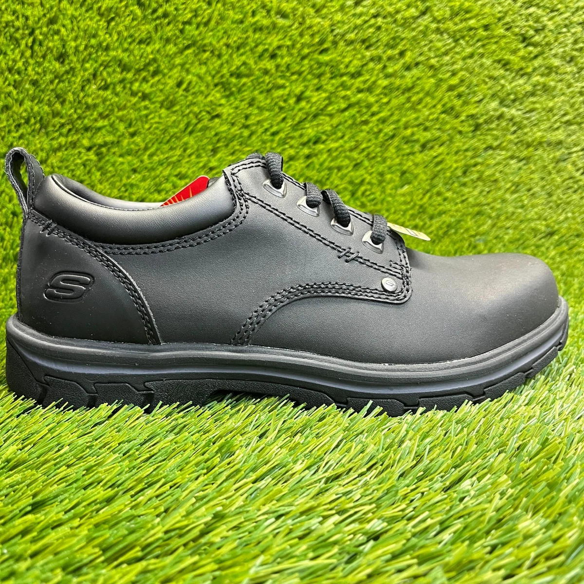 Skechers Gray Leather Wingtip Lace Up Oxfords Shoes Men\'s 11.5 Amazon.com | Skechers Men main image 2