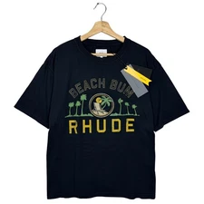 NEW Rhude Tee Mens Size M Beach Bum Palmera Vintage Black Made in USA