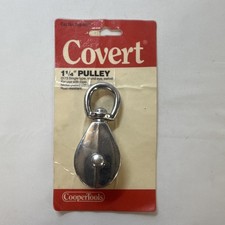 Covert 1-1/4 in Pulley 0173 Single Type Round Eye Swivel for Rope Nickel & Brass