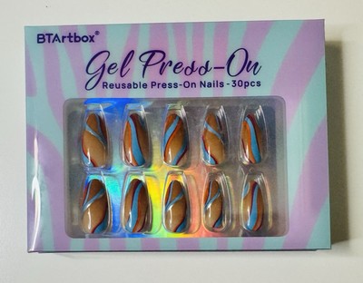 BRTArtBox's Almond Shaped Gel Press-On salon quality look Nails Butterscotch New
