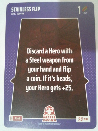 2024 Bo Jackson Battle Arena Update 1st Ed Stainless Flip Play Card #PL-48